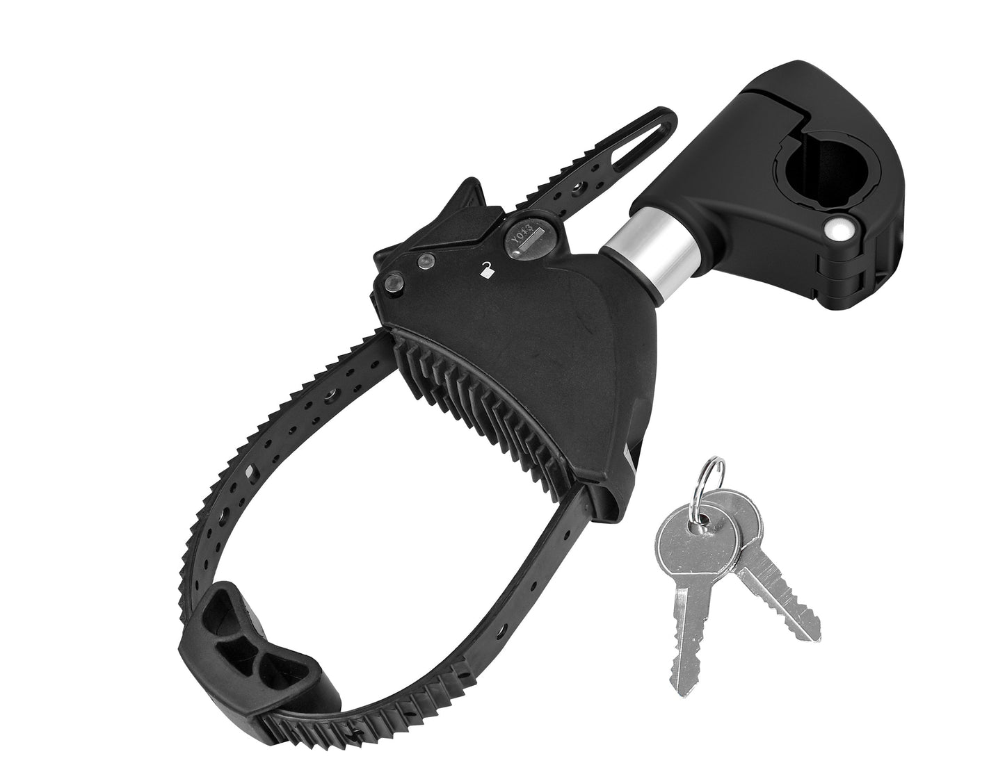 EUFAB - Fixe-cadre à strap court, antivol, diam. 2,5 & 3 cm - 11631