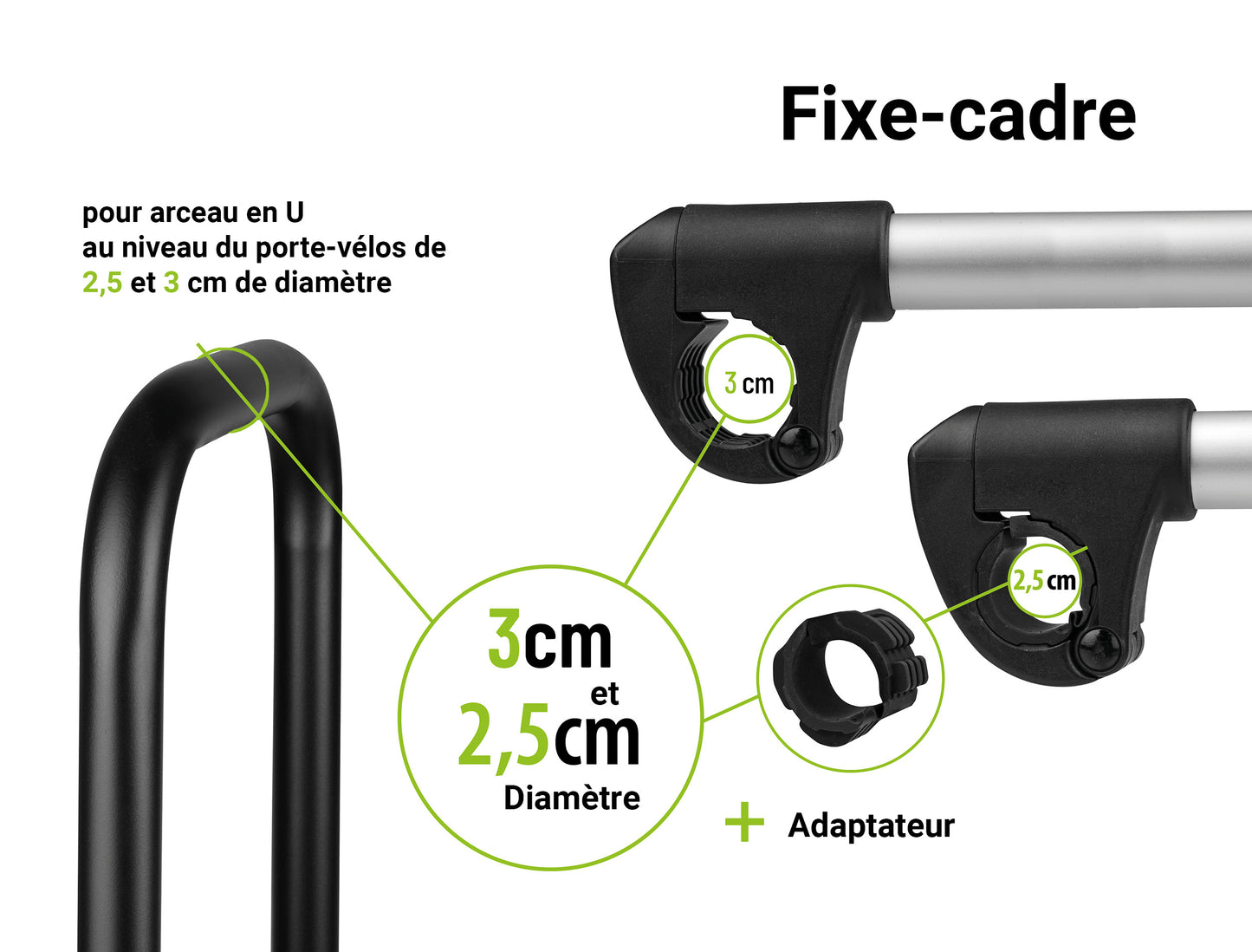 EUFAB - Fixe-cadre articulé - 40 cm
