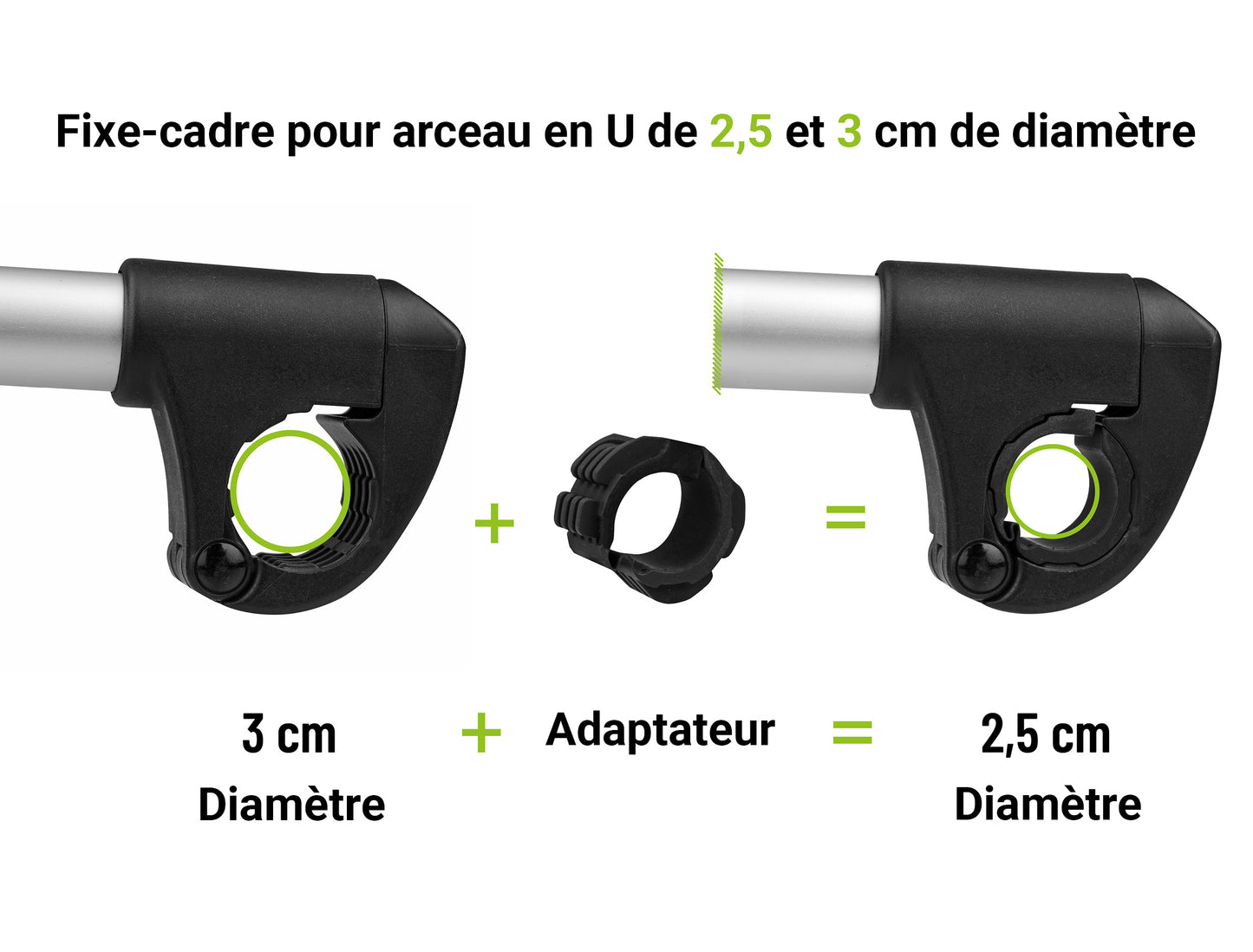 EUFAB - Fixe-cadre articulé - 40 cm